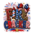Fire Cracker 4th of July PNG, Patriotic USA Sublimation Design, America Fireworks Digital Download PNG