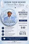 Custom Memorial Buttons