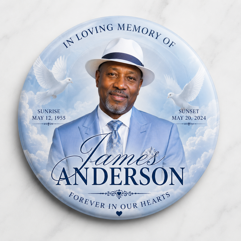 Custom Memorial Buttons