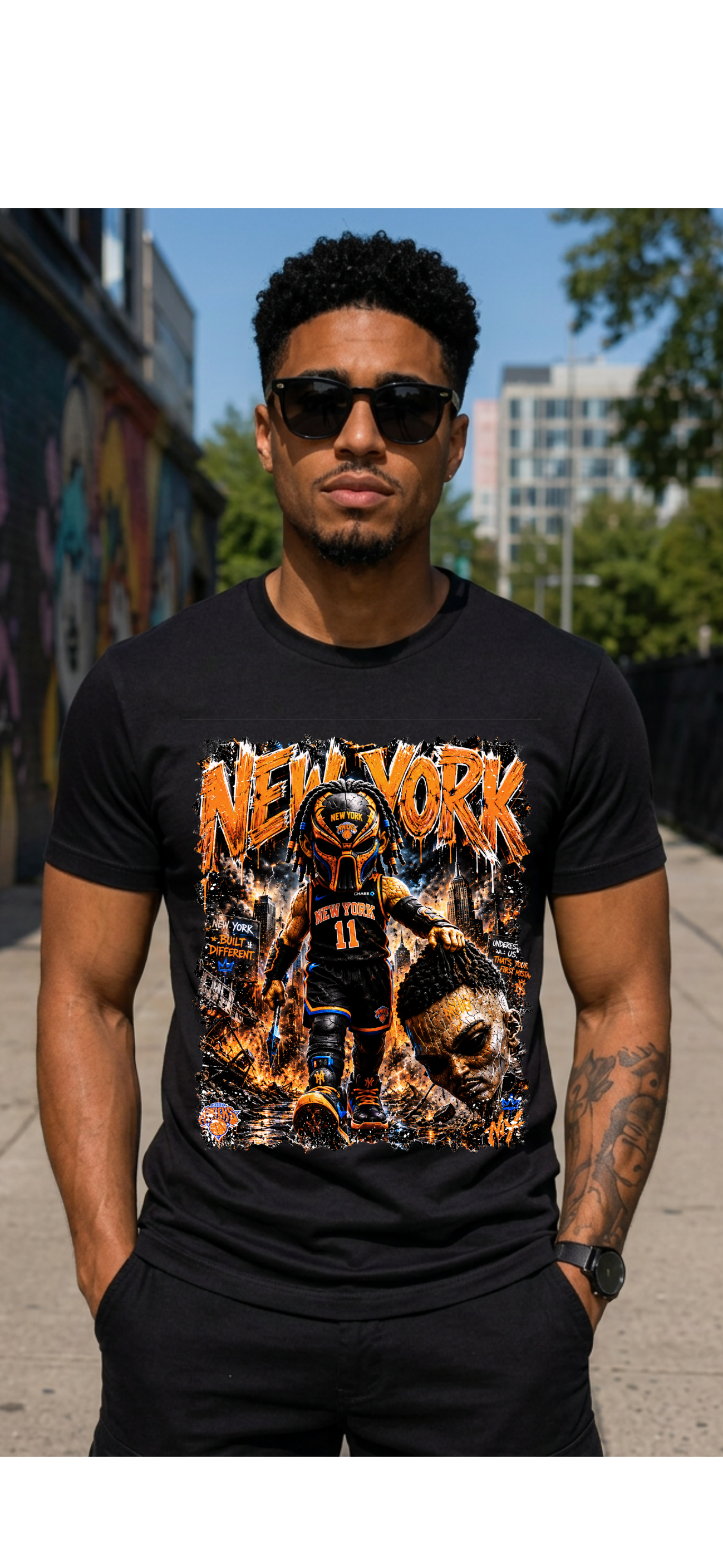 New York Built Different – Urban Warrior Edition Graphic T-Shirt