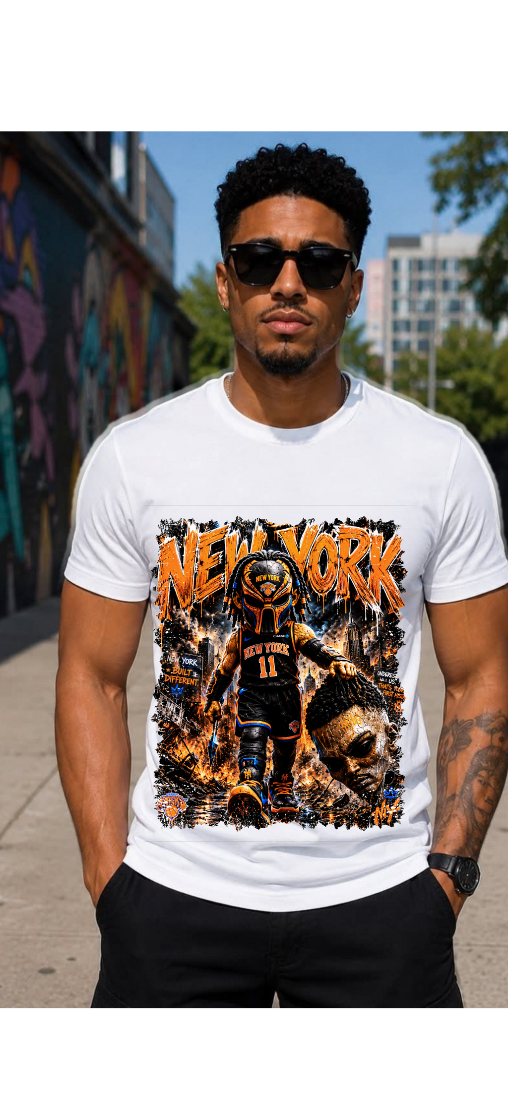 New York Built Different – Urban Warrior Edition Graphic T-Shirt